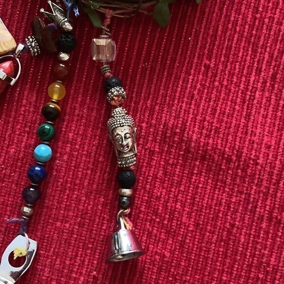 NWT handmade Door Blessings by Dani bells beads Buddha crystals - Picture 6 of 8